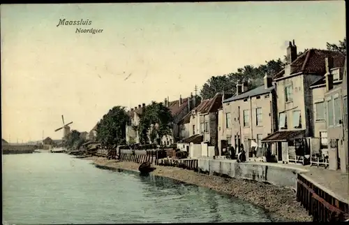 Ak Maassluis Südholland, Noordgeer, Windmühle