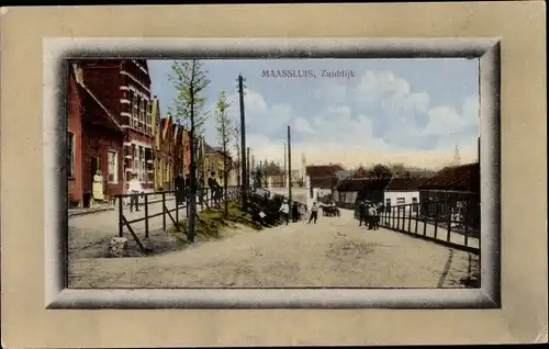 Passepartout Ak Maassluis Südholland, Zuiddijk