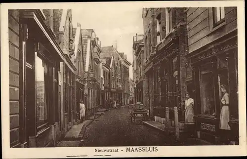 Ak Maassluis Südholland, Nieuwstraat, Geschäfte