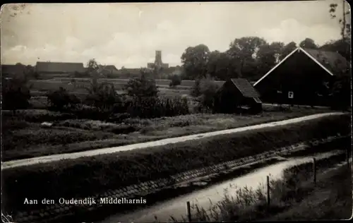 Foto Ak Middelharnis Südholland, Aan den Oudendijk