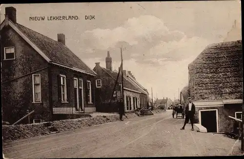 Ak Nieuw Lekkerland Molenlanden Südholland, Dijk