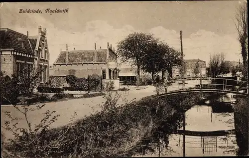 Ak Naaldwijk Südholland, Zuideinde, Brücke