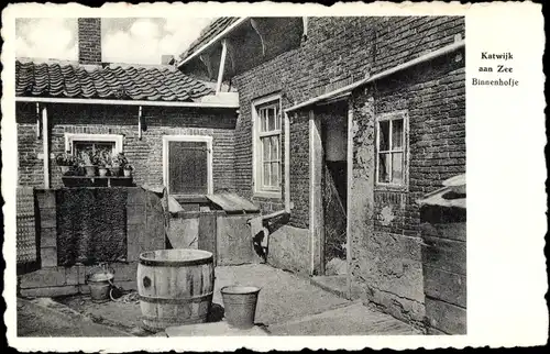 Ak Katwijk aan Zee Südholland Niederlande, Binnenhofje, Innenhof