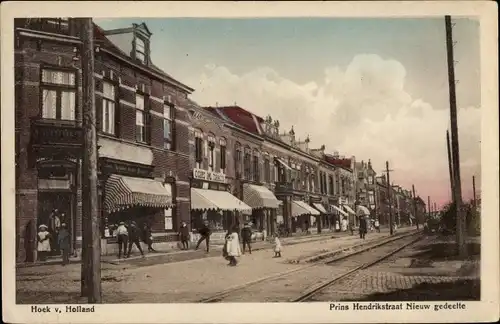 Ak Hoek van Holland Rotterdam Südholland Niederlande, Prins Hendrikstraat Nieuw gedeelte