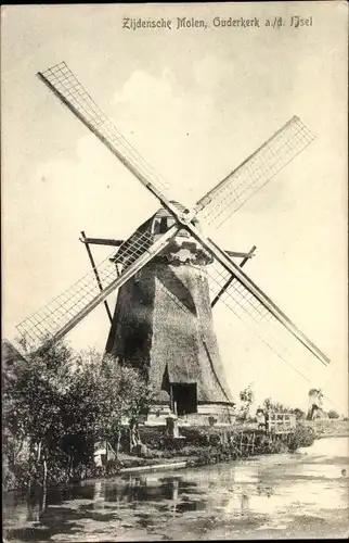 Ak Ouderkerk aan den IJssel Krimpenerwaard Südholland, Windmühle, Zijdensche Molen