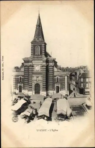 Ak Yvetot Seine Maritime, L'Eglise