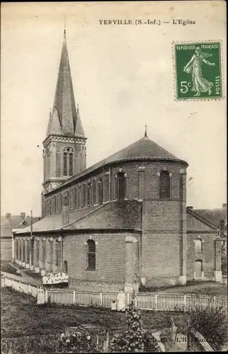 Ak Yerville Seine Maritime, L'Eglise