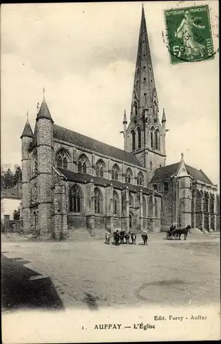 Ak Auffay Seine Maritime, L'Eglise