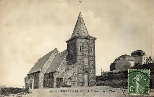 Ak Mers les Bains Somme, L'Eglise