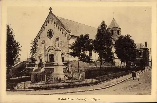 Ak Saint Ouen Somme, L'Eglise
