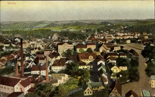 Ak Weida in Thüringen, Gesamtansicht