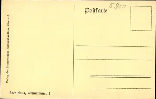 Ak Lutherstadt Eisenach in Thüringen, Bach Haus, Wohnzimmer 2