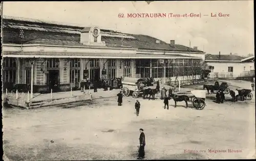 Ak Montauban Tarn et Garonne, La Gare