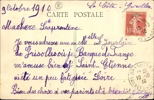 Ak Grisolles Tarn-et-Garonne, La Rue Principale