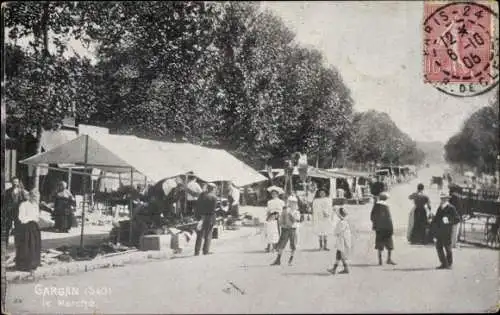 Ak Gargan Seine Saint Denis, Le Marché