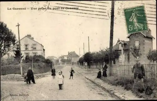 Ak La Garenne Hauts de Seine, Vue prise du Pont de Gonesse