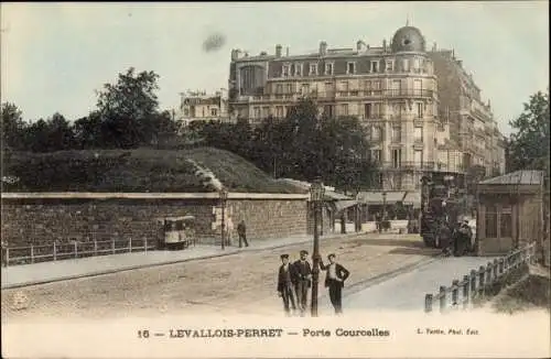 Ak Levallois Perret Hauts de Seine, Porte Courcelles