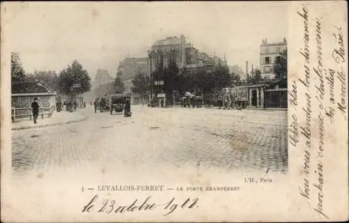Ak Levallois Perret Hauts de Seine, La Porte Champerret