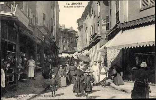 Ak Limoges Haute Vienne, Rue de la Boucherie