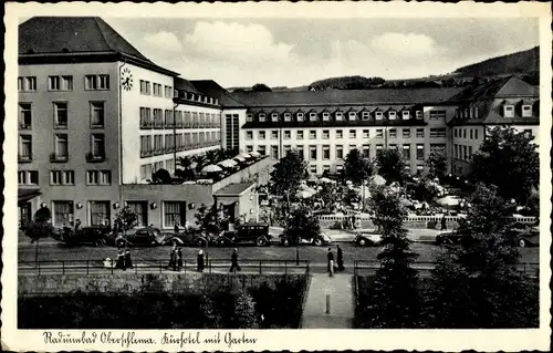 Ak Oberschlema Bad Schlema im Erzgebirge Sachsen, Kurhotel mit Garten