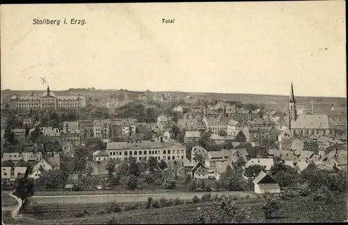 Ak Stollberg im Erzgebirge, Panorama