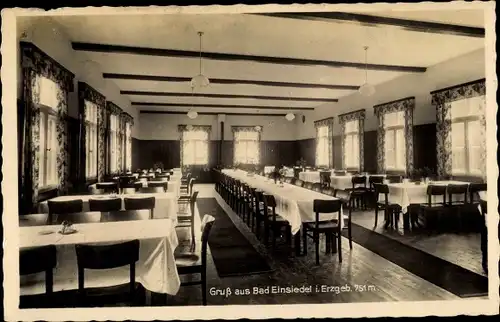 Ak Einsiedel Seiffen im Erzgebirge, Waldhof Bad Einsiedel, Speisesaal