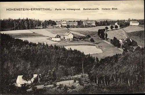 Ak Hohenstein Ernstthal in Sachsen, Partie im Hüttengrund, Bethlehemstift Gasthaus Heiterer Blick