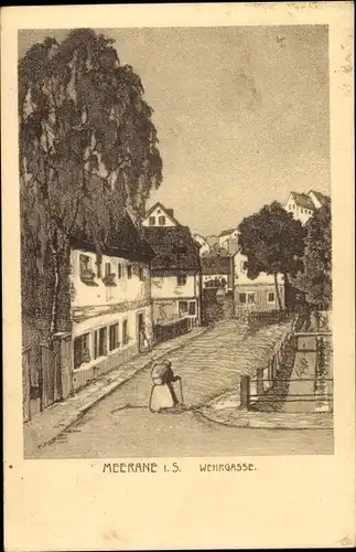 Künstler Ak Meerane in Sachsen, Wehrgasse