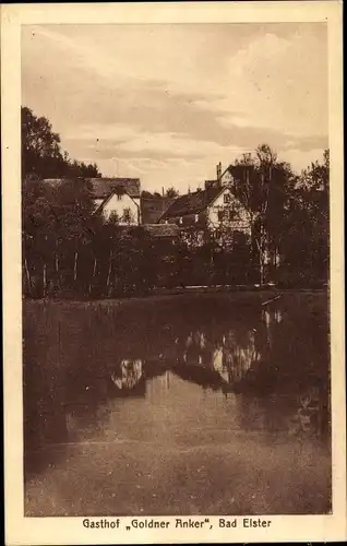 Ak Bad Elster im Vogtland, Gasthof Goldener Anker
