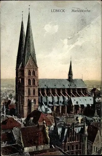 Ak Hansestadt Lübeck, Marienkirche