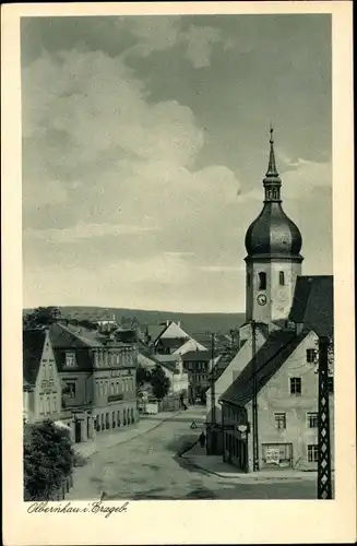 Ak Obernhau Erzgebirge, Blick auf die Ortschaft, Turm