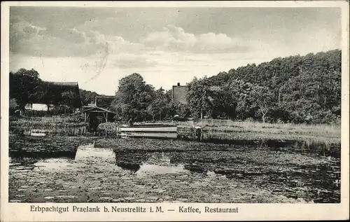 Ak Neustrelitz in Mecklenburg, Erbpachtgut Praelank, Restaurant