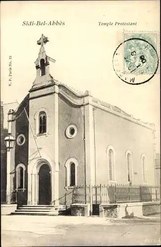 Ak Sidi Bel Abbes Algerien, Temple Protestant