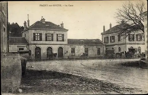 Ak Pagny sur Meuse Lothringen Meuse, La Gare