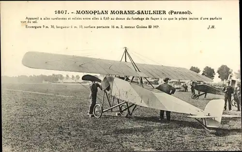 Ak Flugzeug, Monoplan Morane Saulnier, Parasol