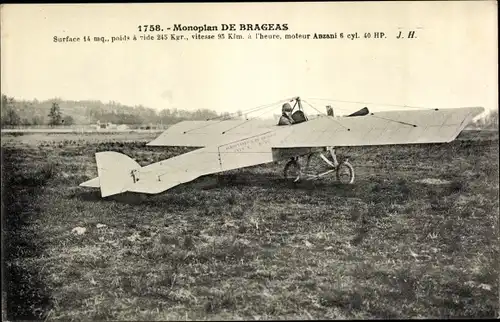 Ak Flugzeug, Monoplan De Brageas