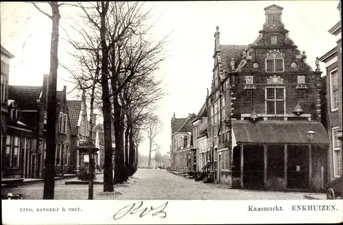 Ak Enkhuizen Nordholland Niederlande, Kaasmarkt