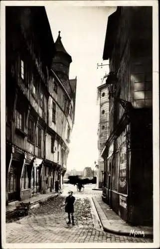 Ak Rouen Seine Maritime, Rue de la Tuile et Logis de Caradas