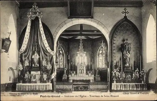 Ak Port-le-Grand Somme, Inneres der Kirche, Interieur de l'Eglise