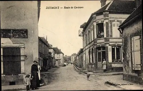 Ak Dixmont Yonne, Route de Cerisiers