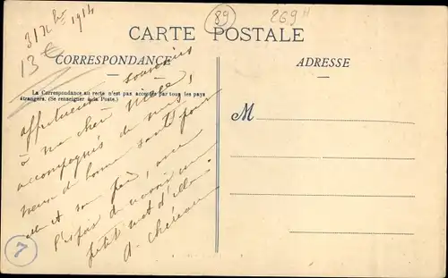 Ak Serbonnes Yonne, La Poste et la Mairie