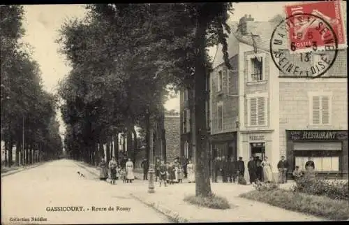 Ak Gassicourt Mantes la Jolie Yvelines, Route de Rosny