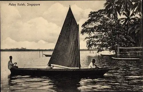 Ak Malay Koleh Singapore Singapur, Segelboot