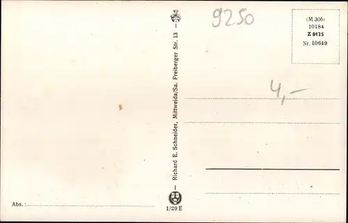 Ak Mittweida in Sachsen, Schwanenschlösschen