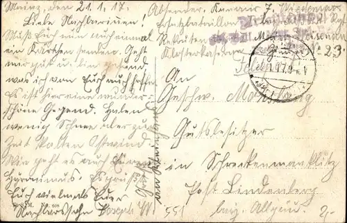 Ak Mainz am Rhein, Eisenbahnbrücke