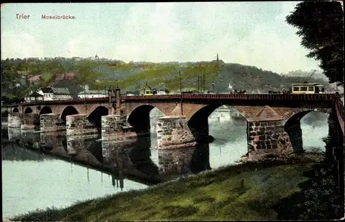 Ak Trier an der Mosel, Moselbrücke