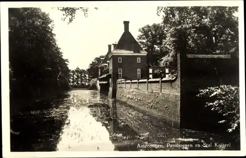 Ak Amerongen Utrecht, Paviljoenen en Stal Kasteel