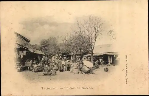 Ak Thudaumot Vietnam, Un coin du marche, Partie am Marktplatz