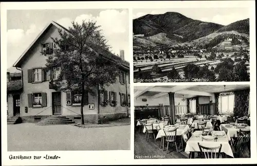 Ak Elgersweier Offenburg am Schwarzwald, Gasthof zur Linde, Nebenzimmer, Totale