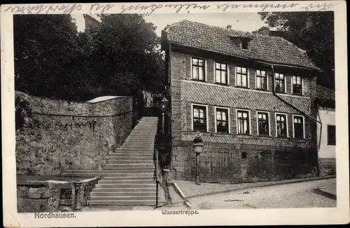 Ak Nordhausen am Harz, Wassertreppe